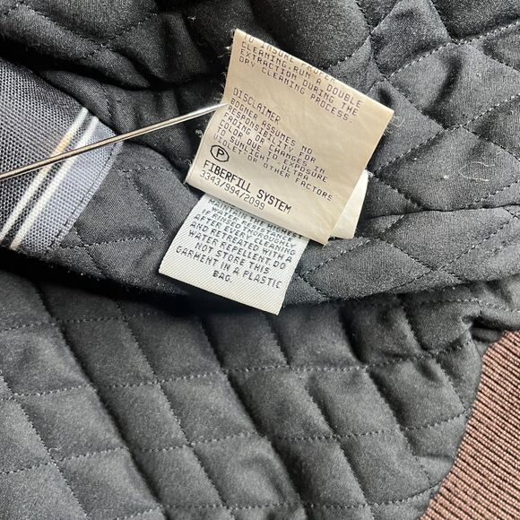 Bogner Bomber Jacket Mens 36 Brown Faux Suede Vegan Quilted Lined Full Zip Snap - Picture 12 of 16